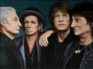 THE ROLLING STONES Wilma Poot Artsation olieverf